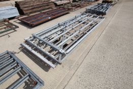 + VAT 4x galvanised cattle yard gates: 8ft 8in, 10ft, 10ft and 11ft 2in. Some IAE.