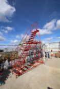 Large set of wheeled platform steps.
