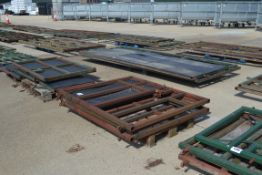 3x 4ft 4in ½ sheeted heavy duty cattle yard gates.