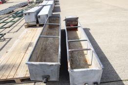 + VAT 2x 8ft galvanised water troughs.