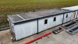 c.48ft x 12ft jack leg Portakabin. With three rooms. Previously part of a larger office complex