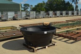+ VAT JFC large plastic round self-fill cattle water trough.