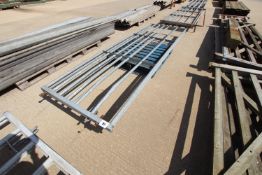 + VAT 2x 12ft galvanised cattle yard gates.