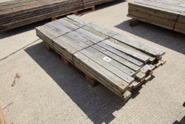 Quantity of 3.5inx1.5in c.5ft 10in used fencing rails.