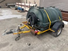 + VAT Coopers un-bunded fast tow diesel bowser. With 12v pump and recoil delivery hose.