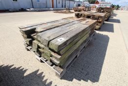 35x 5.5inx3in c.6ft 10in used square pointed fence posts.