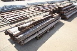 Pallet of sleeper posts etc.
