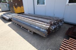 Large quantity of c.11ft 6in Armco crash barrier.