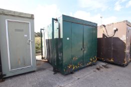 c.12ft x 8ft jack leg steel container.