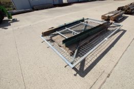10ft mesh gate, mesh personnel gate and two gate posts.