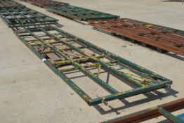 15ft and 14ft 4in heavy duty cattle yard gates. With cut-outs.