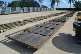 15ft and 14ft 7in ¾ sheeted heavy duty cattle yard gates.