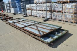 16ft 8in and 15ft 1in sheeted heavy duty cattle yard gates.