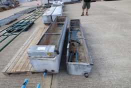 + VAT 2x 8ft galvanised water troughs.