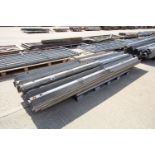 Pallet of varying lengths of Armco crash barrier.