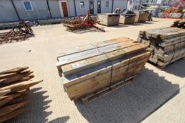 47x 5inx3in c.5ft 9in used square fence posts.