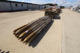 Large quantity of 4in 6ft used fence posts.