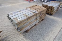 36x 5inx3in c.5ft 8in used square fence posts.