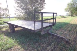 + VAT c.18ft single axle flatbed trailer.