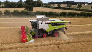 + VAT Claas Lexion 7500 Terra Trac combine harvester. Registration AY23 FHN. Date of first