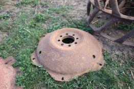 + VAT Pair of Fordson Dexta rear wheel centres.
