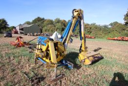 + VAT Port Agric M500SX linkage mounted hedge cutter. 2007. With cable-controlled spools and slew.