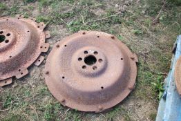 + VAT Pair of Fordson Major rear wheel centres.