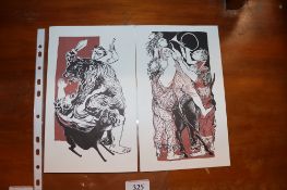 Michael Ayrton 1921-1975, two coloured lithographs Illustrations From The Golden Ass