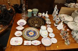 A collection of decorative china to include Denby circular tray, Royal Worcester, Royal Doulton