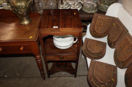 A 19th Century mahogany night stand fitted single drawer AF