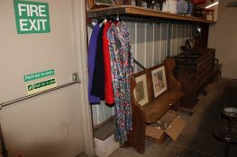A Liberty silk dress, size 10; and a Giesswein cardigan; a Jaeger cardigan and a Jacques Vert