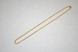 An Italian 9ct gold rope twist necklace, 5.2gms total weight
