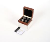 The London Mint Office 1953 to date Queen Elizabeth II four coin set of Maundy coins
