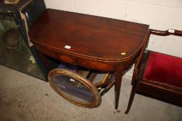 A 19th Century mahogany and satin wood banded tea table