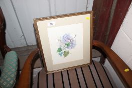 Three William Russell Flint prints and a watercolour still life study