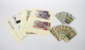 A collection of bank notes to incude four £50 notes with sequential numbers, four other £50 notes,