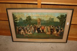 A framed and glazed print 'The Royal Family of Great Britain'
