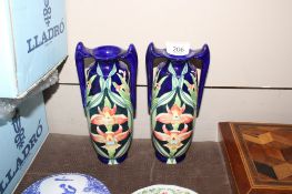 A pair of Old Tupton ware vases