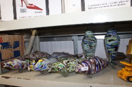 A collection of Murano style fish
