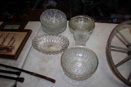 A quantity of various table glassware