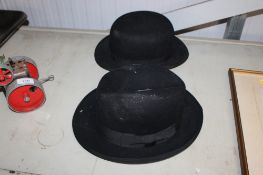 A G.A. Dunn & Co. Homburg style hat and a Bowler hat