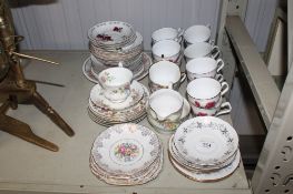 A quantity of various floral decorated teaware
