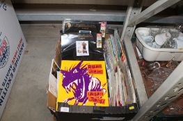 A box containing various Ordnance Survey maps, James Bond ephemera etc.