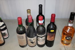 A collection of various table wine to include Domaine De Bouteilley 1976, Chateau Birot, 1978
