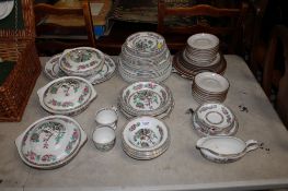 A quantity of Maddock 'Indian Tree' patterned dinnerware together with a quantity of Denby tea and