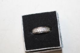 A 925 silver and diamanté set ring