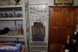 A modern metal hall stand