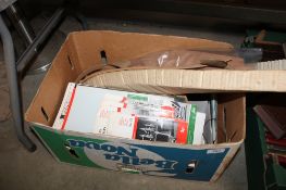 A box containing various railway ephemera