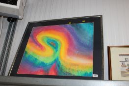 Carolyn Reeder, framed and glazed abstract study