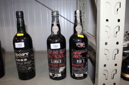 Two bottles of Quinta Do Noval 1963 vintage port